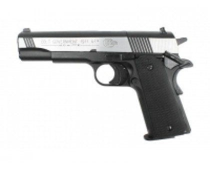 Пневматический пистолет Umarex Colt Government M1911 A1 Dark OPS (хром. с черн. пласт. накладками) 4,5 мм