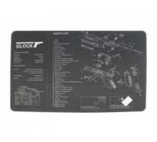 Коврик для чистки оружия Glock 42,5х28 см (черно-белый)