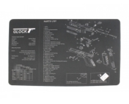 Коврик для чистки оружия Glock 42,5х28 см (черно-белый)