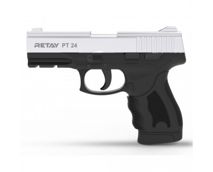 Пистолет охолощенный Retay PT24 (Taurus, full-auto, 9 mm), никель, СХП 