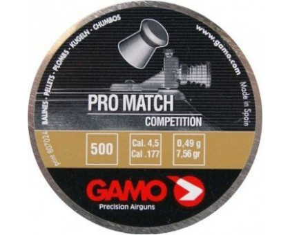 Пули пневматические Gamo Pro-Match (500 шт, 4,5 мм, 0,49 г)