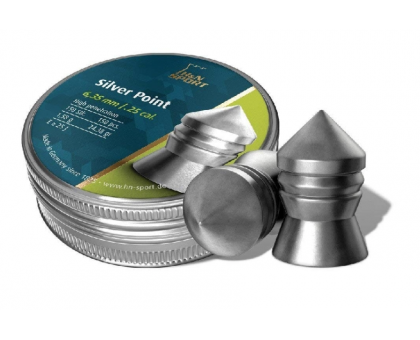 Пули пневматические H&N Silver Point (200 шт, 6,35 мм, 1,58 г)