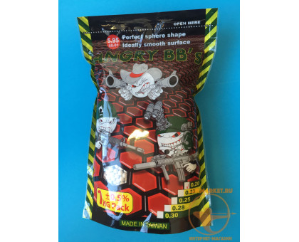 Шарики ANGRY BBs® 0,20 (белые, 1кг. пакет) Taiwan AG-020