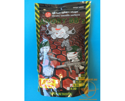 Шарики ANGRY BBs® 0,28 (белые, 1кг. пакет) Taiwan AG-028