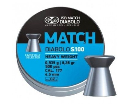 Пули пневматические JSB Blue Match Diabolo S100 (4.5 мм, 0,535 мм, 500 шт)