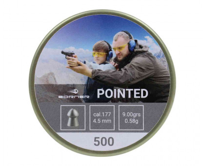 Пули пневматические Borner Pointed (4,5 мм, 500 шт, 0,58 г)