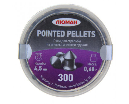 Пули пневматические Люман Pointed pellets (300 шт, 4,5 мм, 0,68 г)
