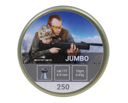 Пули пневматические Borner Jumbo (4,5 мм, 250 шт, 0,65 г)