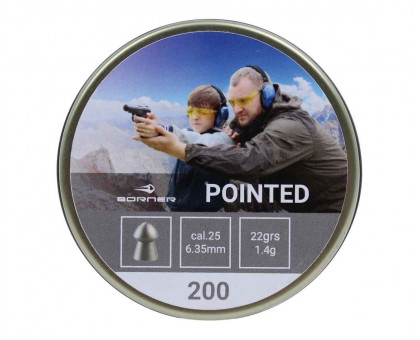 Пули пневматические Borner Pointed (6,35 мм, 200 шт, 1,04 г)