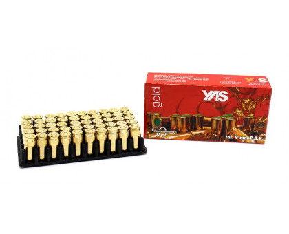 Патрон светозвуковой YAS 9mm P.A.K. Gold (50 шт.)