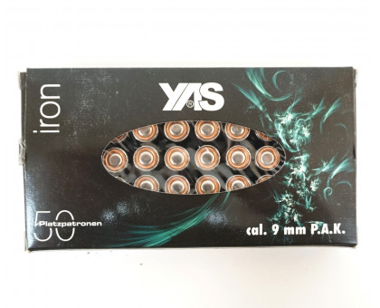 Патрон светозвуковой YAS 9mm P.A.K. Iron (50 шт.)