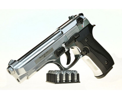 Охолощенный пистолет Beretta B92-СО, 10ТК (хром)