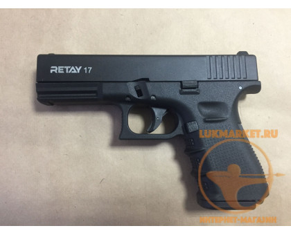 Пистолет охолощенный Retay Glock 17, 9mm, черный