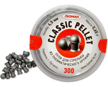 Пули пневматические Люман Classic pellets (300 шт, 4,5 мм, 0,65 г)