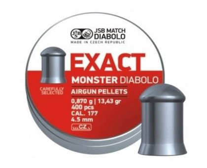Пули пневматические Exact Diabolo Monster (0,87 г, 4,5 мм, 400 шт)