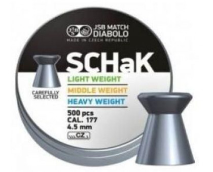 Пули пневматические JSB Diabolo SСHaK Heavy (4,5 мм, 0,535 г, 500 шт)